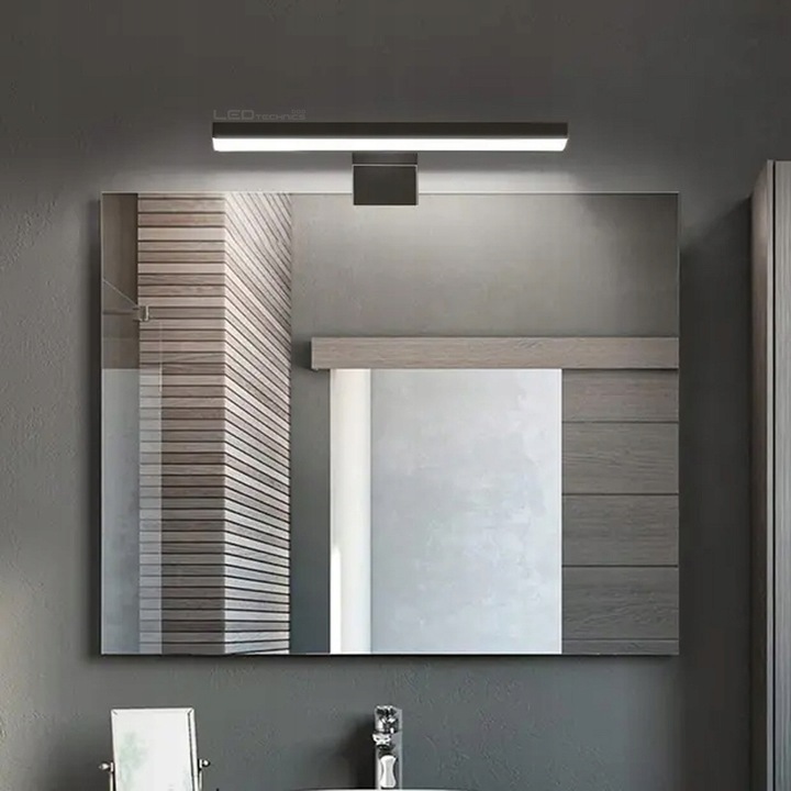 LAMPKA ŁAZIENKOWA NA SZAFKĘ LAMPA NAD LUSTRO LED CZARNY KINKIET