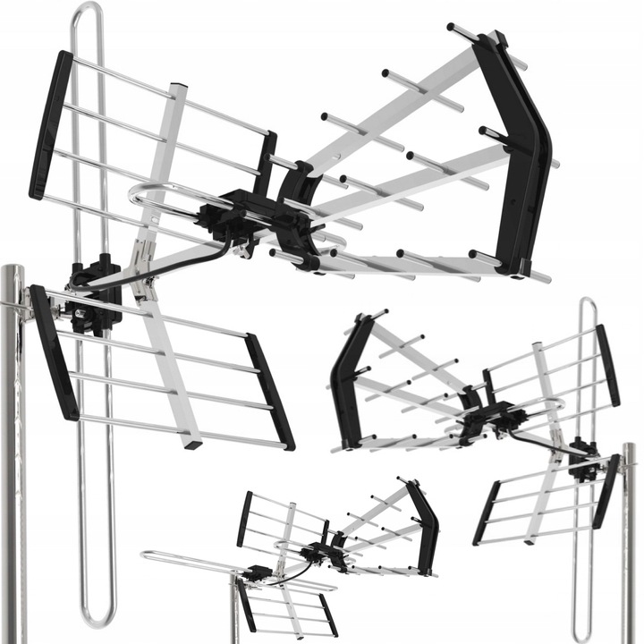 ANTENA Kierunkowa do TV Naziemnej DVBT2 COMBO 4K MUX8 VHF UHF Filtr