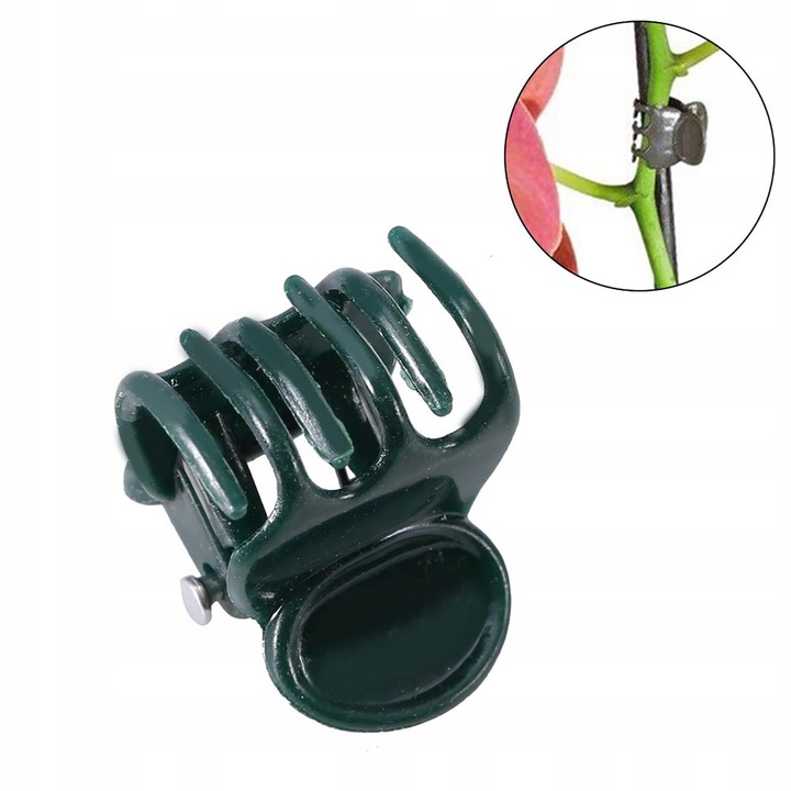 KLIPSY SPINKI DO ROŚLIN STORCZYKÓW CIEMNOZIELONE 100 SZT