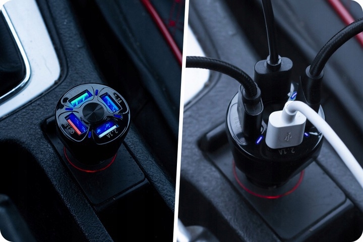 ZESTAW ŁADOWARKA 4xUSB 7A UCHWYT DO SZYBY DŁUGI ELASTYCZNY PODPÓRKA