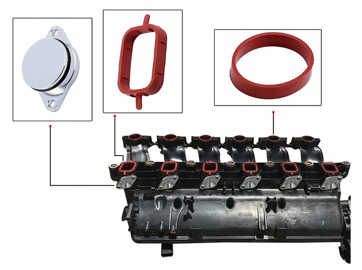 ZAŚLEPKI KOLEKTORA BMW E60 E46 E90 E71 X5 X6 M57