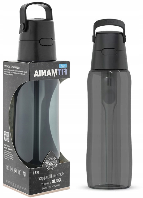 Butelka filtrująca Dafi SOLID 0,7 L Czarna barwiona FITMANIA