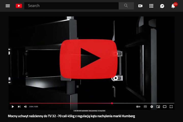 UCHWYT DO TELEWIZORA UNIWERSALNY ŚCIENNY NA TV wieszak obrotowy 32-70