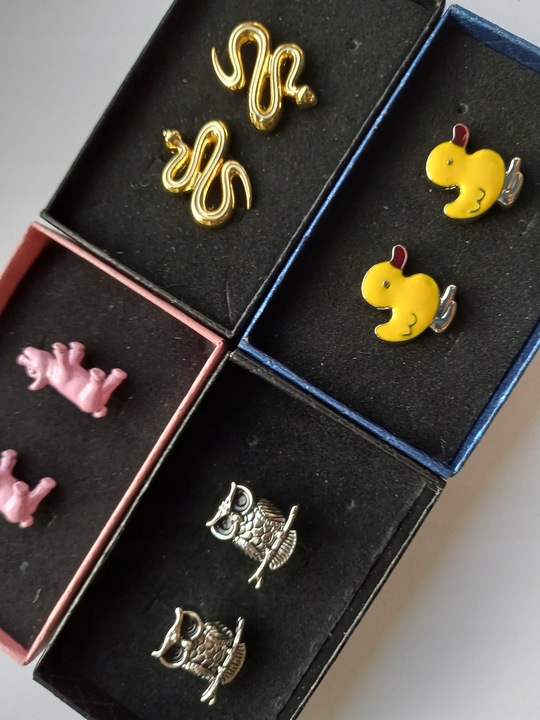 Spinki do mankietów EXC Niedźwiedź Miś Niedźwiadek Misiek srebrny w