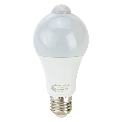 ŻARÓWKA LED E27 Z Czujnikiem ruchu zmierzchu 12W Neutralna 230V MOCNA