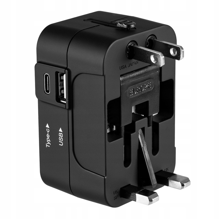 PRZEJŚCIÓWKA ADAPTER PODRÓŻNY CAŁY ŚWIAT GNIAZDKA UK USA EU ŁADOWARKA