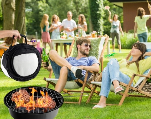 GRILL OGRODOWY Węglowy PRZENOŚNY GRILL MAŁY BARBEQUE TORBA