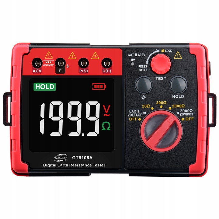 MIERNIK REZYSTANCJI UZIEMIENIA TESTER CYFROWY MULTIMETR