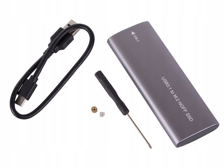 OBUDOWA ADAPTER DYSKU KIESZEŃ M.2 SATA NGFF USB 3.1 USB TYP-C