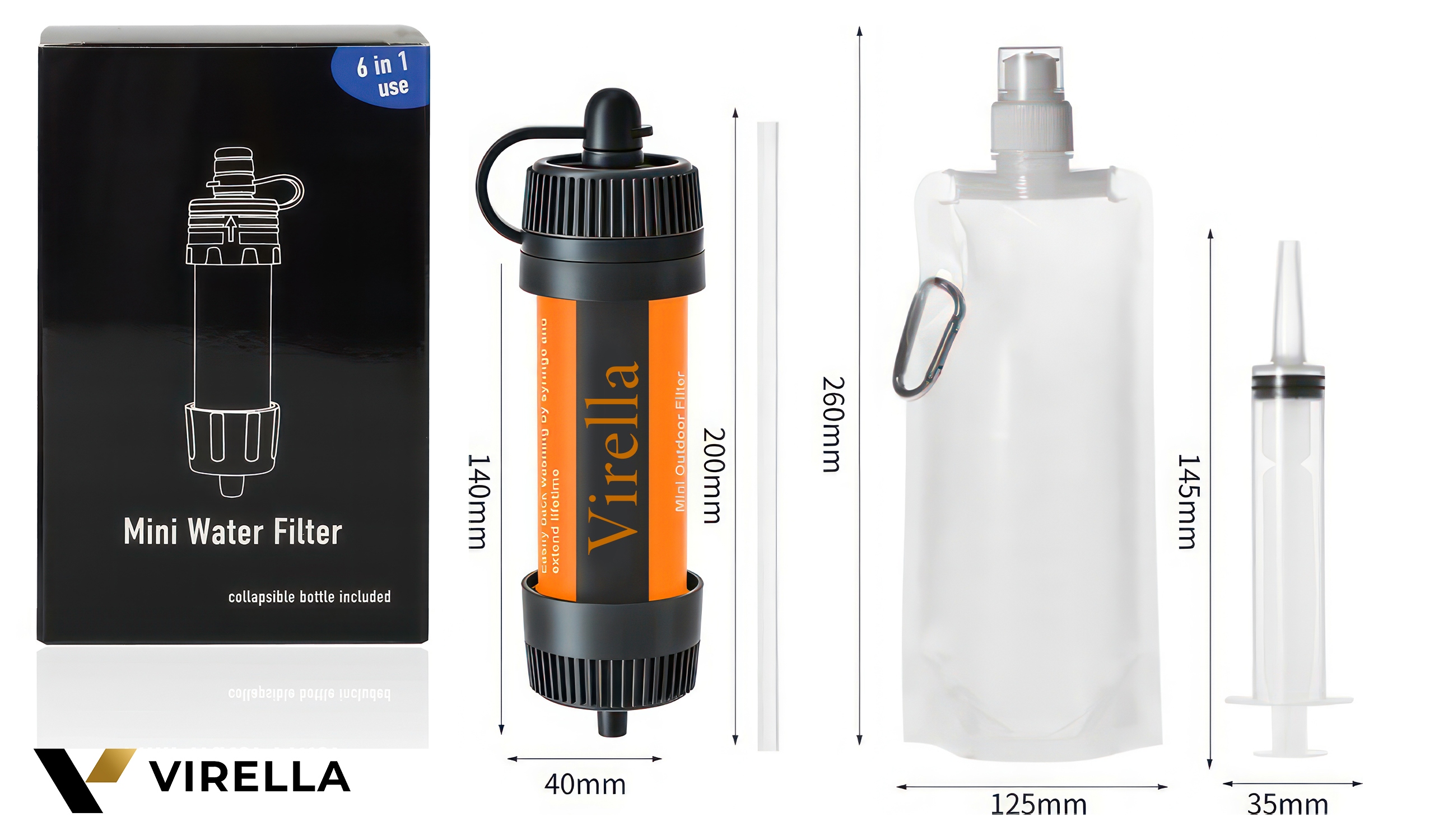 FILTR TURYSTYCZNY DO WODY DO UZDATNIANIA OCZYSZCZANIA FILTROWANIA SURVIVAL