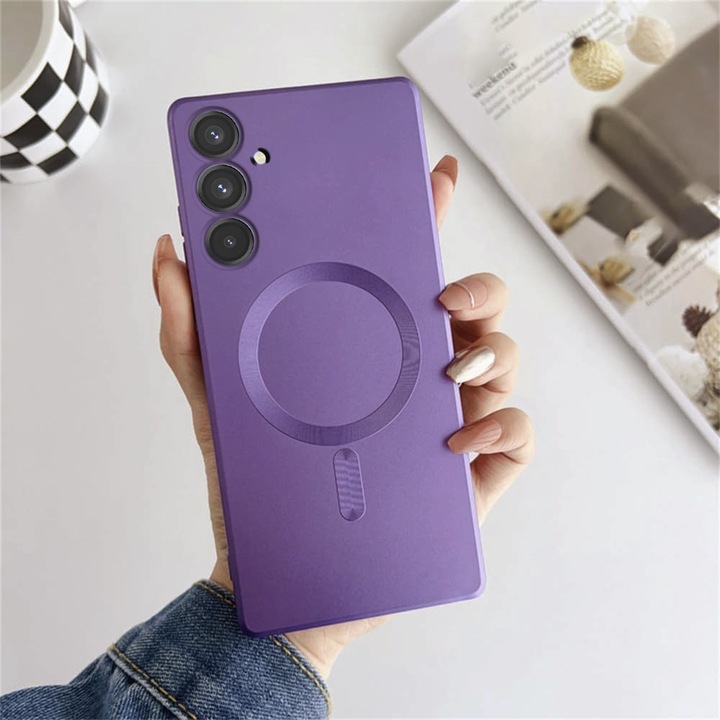 ETUI DO SAMSUNG A55 5G SILIKON MAGNETYCZNE DO MAGSAFE OCHRONA CASE + SZKŁO