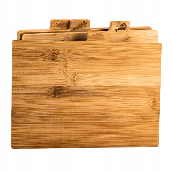 DESKA DO KROJENIA DESKI NA STOJAKU DO KROJENIA DREWNIANY ZESTAW DESEK