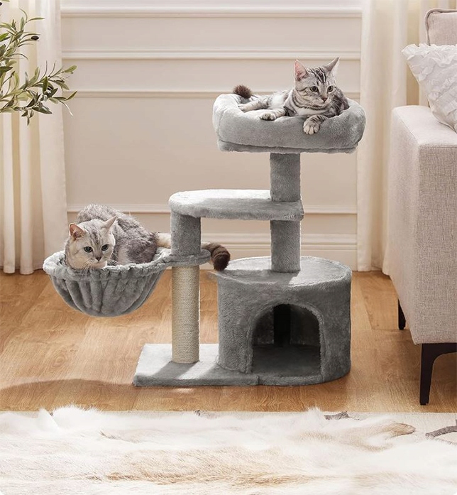 DRAPAK DLA KOTA DOMEK LEGOWISKO SŁUPEK DO DRAPANIA ZABAWKA MYSZKA WIEŻA