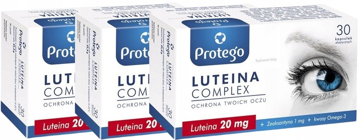 3 x Salvum Protego Luteina Complex Zeaksantyna Omega-3 Cynk Dobry wzrok