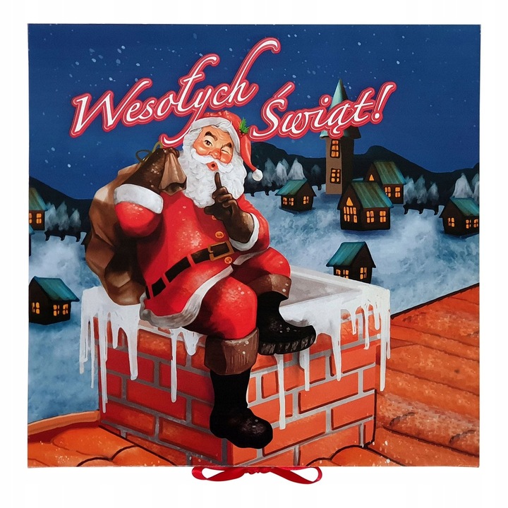 50 SZT - 1 SZT 15,85 ZŁ NETTO PUDEŁKO PREZENTOWE 34x35x13 CM MIKOŁAJ 1614