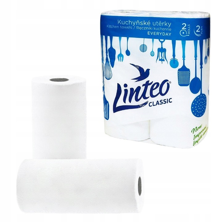 Ręcznik papierowy celuloza Linteo biały 12x2 szt