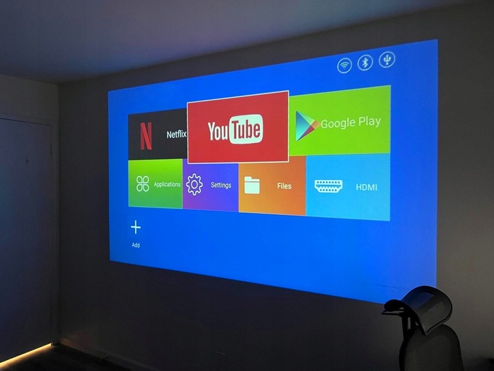 Projektor ANDROID rzutnik 4K WIFI PRZENOŚNY SMART FULL HD HY300 PRO LERTZ