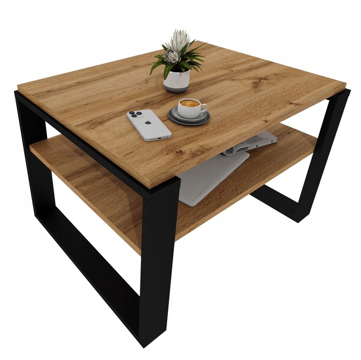 Stolik kawowy ława stół retro loft pokój salon gabinet dąb wotan