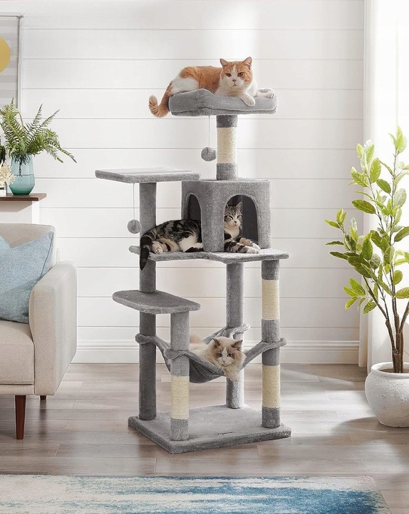 DRAPAK DLA KOTA DUŻY LEGOWISKO SŁUPEK WIEŻA DOMEK 6 POZIOMÓW WYSOKI 143cm