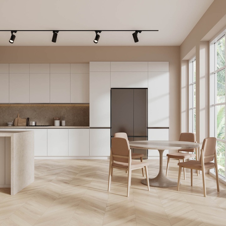 Zestaw szynowy 3 fazowy szyna 2m, 4x oprawa SPECTRUM CZARNY komplet