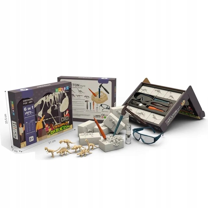 Wykopaliska Dinozaurów 6w1 Skamieniałości