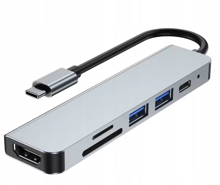 Stacja dokująca USB-C 3.2 HUB 2x USB HDMI czytnik kart SD MINI MACOS WINDOW