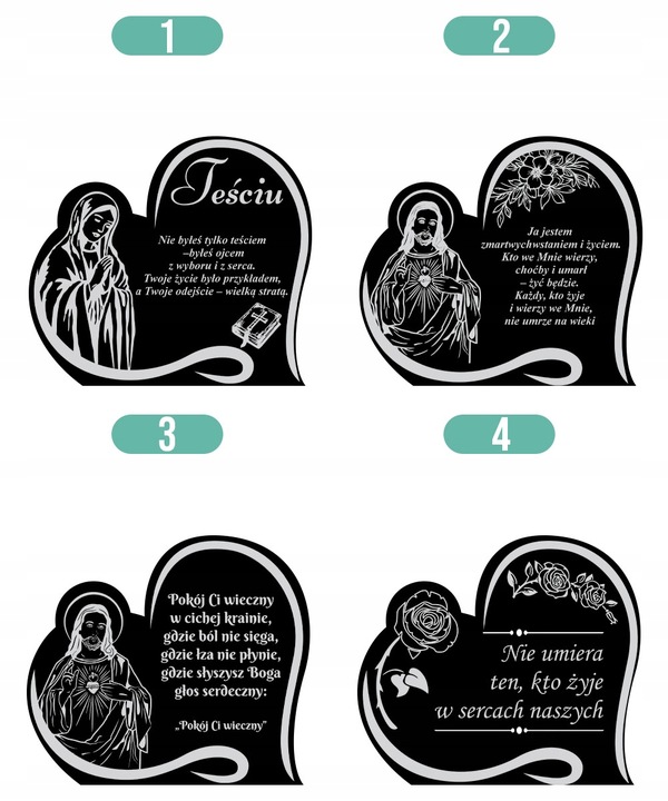 Duży Personalizowany Znicz Solarny XL Serce Wspomnienie Wszystkich Świętych