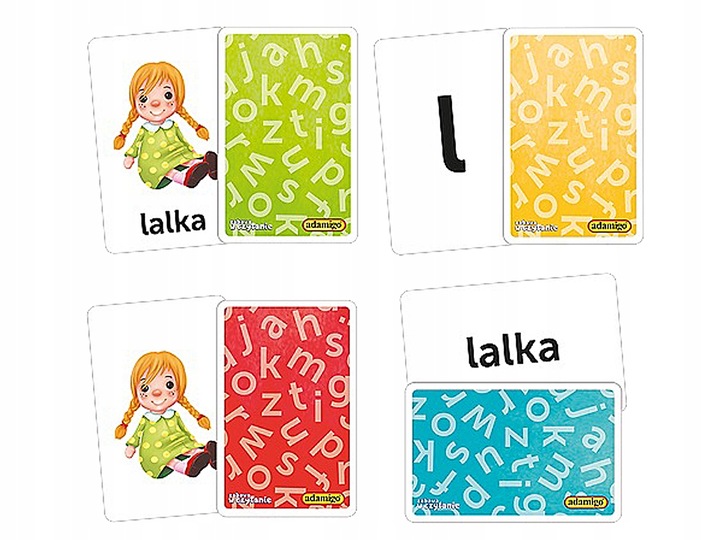 ZABAWA W CZYTANIE - GRA EDUKACYJNA - NAUKA CZYTANIA PIERWSZE SŁOWA ADAMIGO