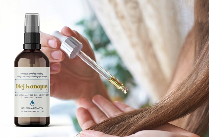 Olej KONOPNY nawilża działa przeciwzapalnie na skórę