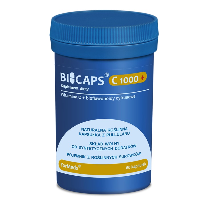 Formeds Bicaps WITAMINA C 1000+ Hesperydyna ODPORNOŚĆ Zmęczenie Kolagen 60k