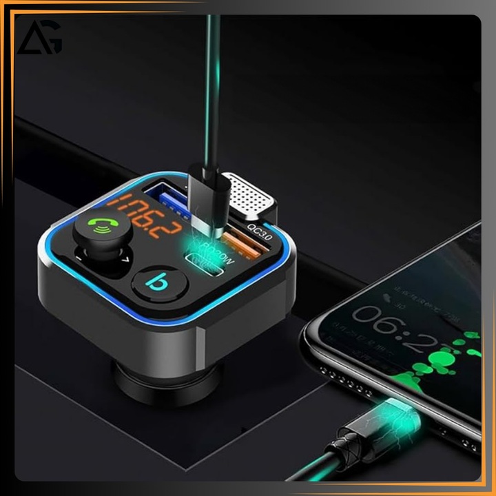 TRANSMITER BLUETOOTH SAMOCHODOWY FM 3x USB ADAPTER SZYBKA ŁADOWARKA MP3