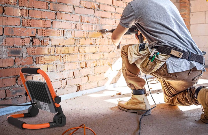 Halogen LED Roboczy Budowlany 100W Naświetlacz przenośny z rączką