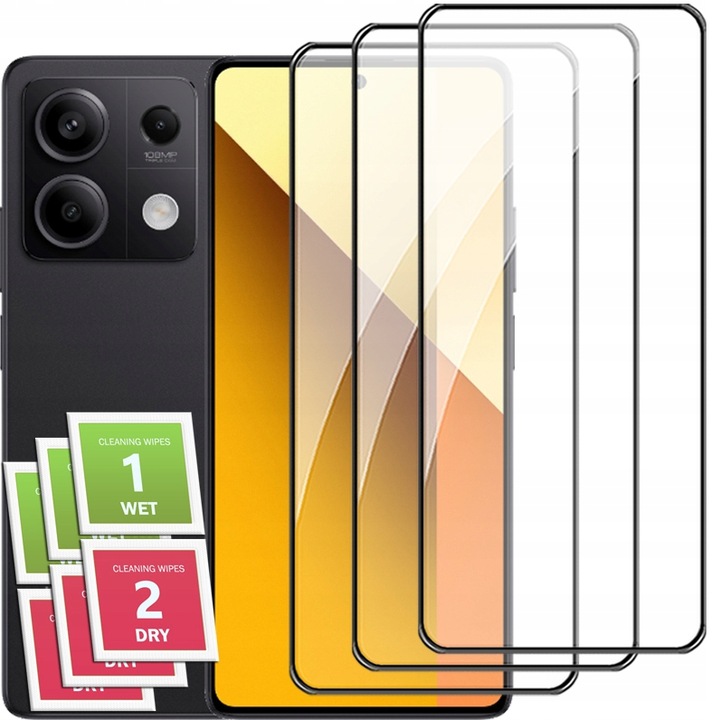 3x SZKŁO HARTOWANE 5D NA CAŁY EKRAN DO XIAOMI REDMI NOTE 13 5G SZYBKA 9H