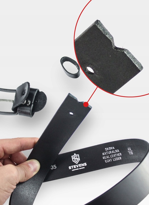 PASEK MĘSKI SKÓRZANY STEVENS BRAZ LICO X2 Q2-V