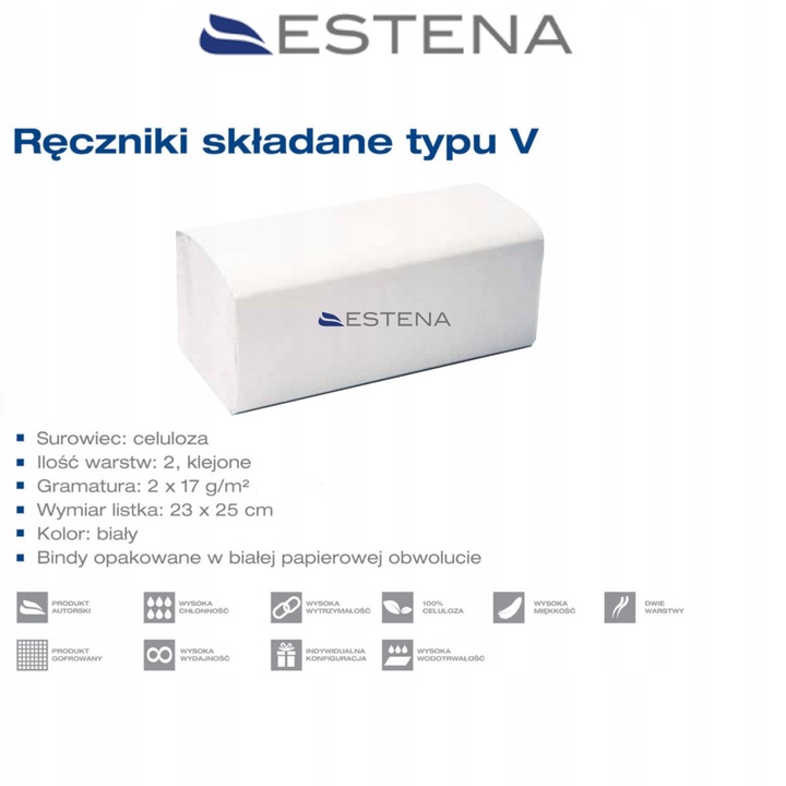 RĘCZNIK PAPIEROWY SKŁADANY ZZ BIAŁY CELULOZA 2W