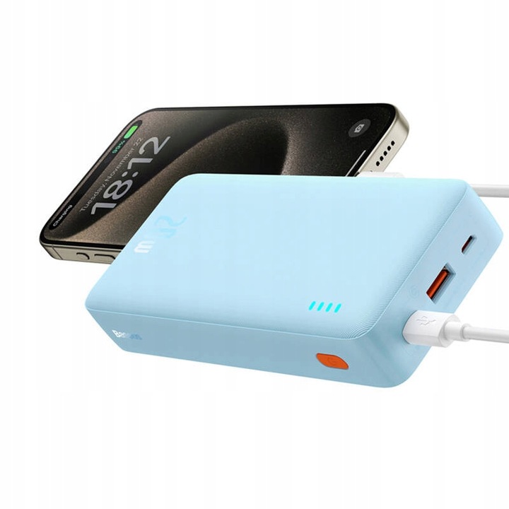 Baseus Powerbank Z Szybkim Ładowaniem 20000mAh 20W USB-C USB-A Z Kablem
