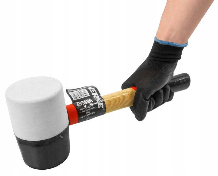 MŁOTEK GUMOWY BRUKARSKI BLACHARSKI DO KOSTKI 1100g TRZONEK DREWNIANY