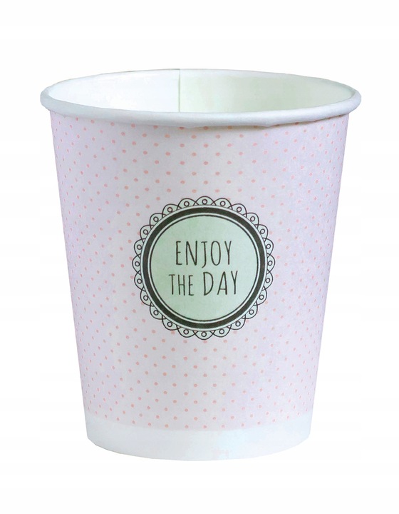 KUBKI PAPIEROWE DO KAWY 250ML SUP PASTELE + WIECZKA 100SZT