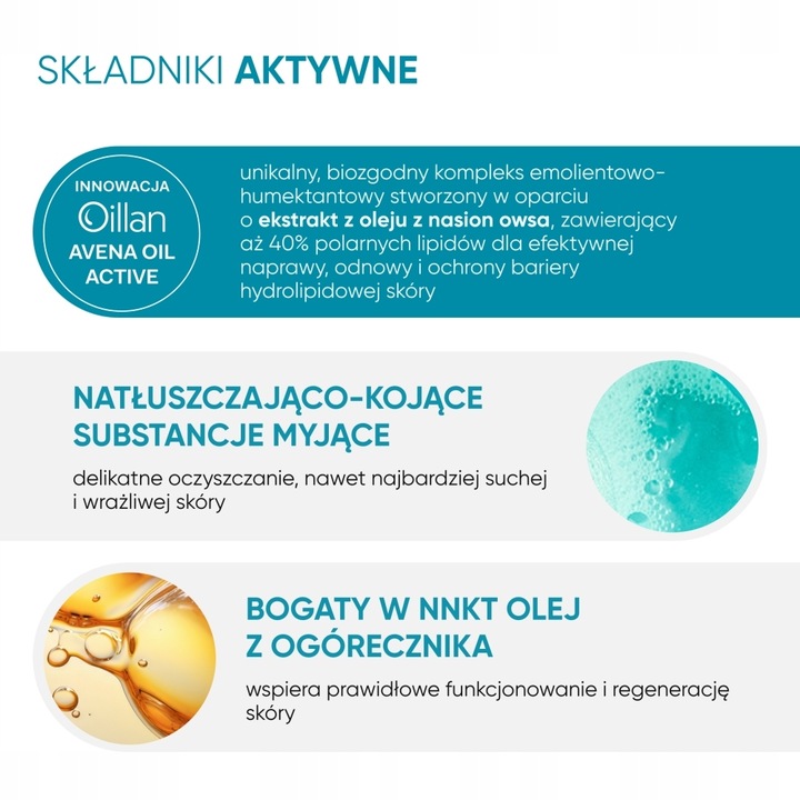 OILLAN Olejkowy żel do mycia do twarzy i ciała 750 ml