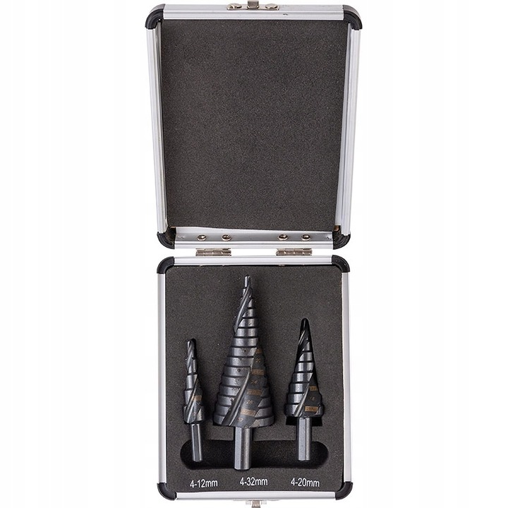 ROZWIERTAK METALU WIERTŁA CHOINKOWE STOPNIOWE SPIRALNE STOŻKOWE 4-32MM