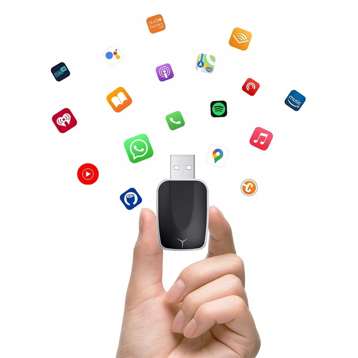 ADAPTER MODUŁ CARPLAY ANDROID AUTO BEZPRZEWODOWY WFI BT DLA IOS