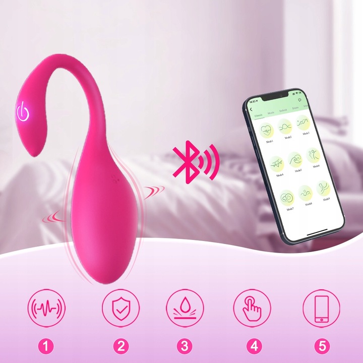 WIBRATOR STEROWANY APLIKACJĄ WIBRUJĄCE JAJKO APP