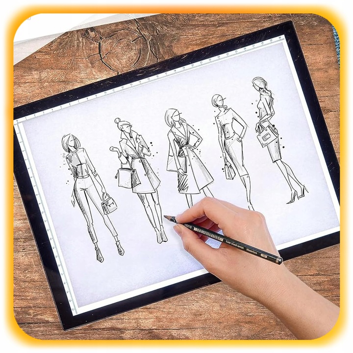 PODŚWIETLANA DESKA KREŚLARSKA LED TABLET GRAFICZNY DO RYSOWANIA A4 PREZENT