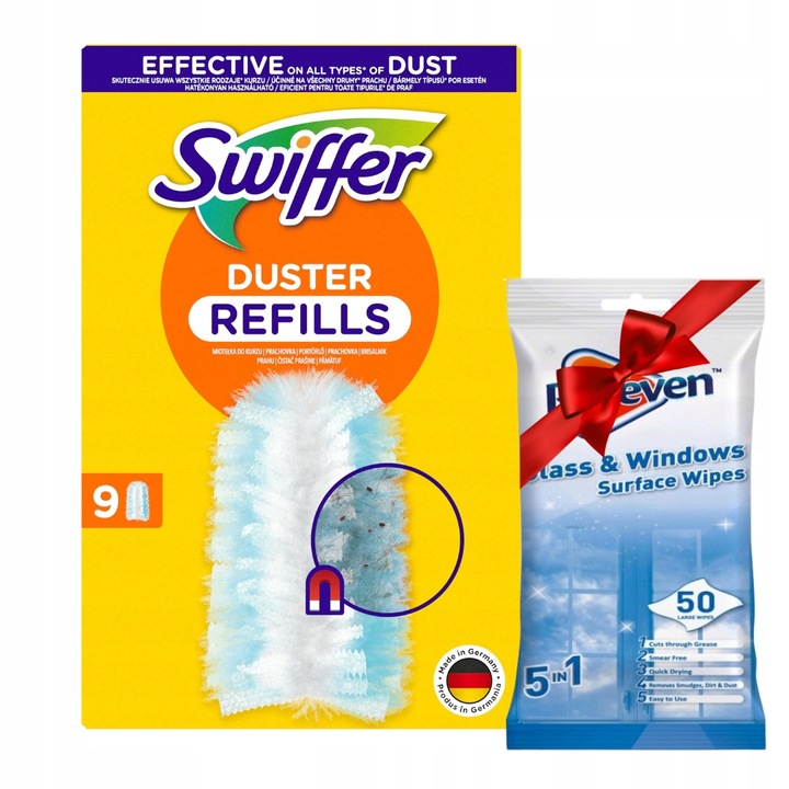 Swiffer Duster Miotełki do Kurzu Wkłady Wymienne 9 szt. + Gratis