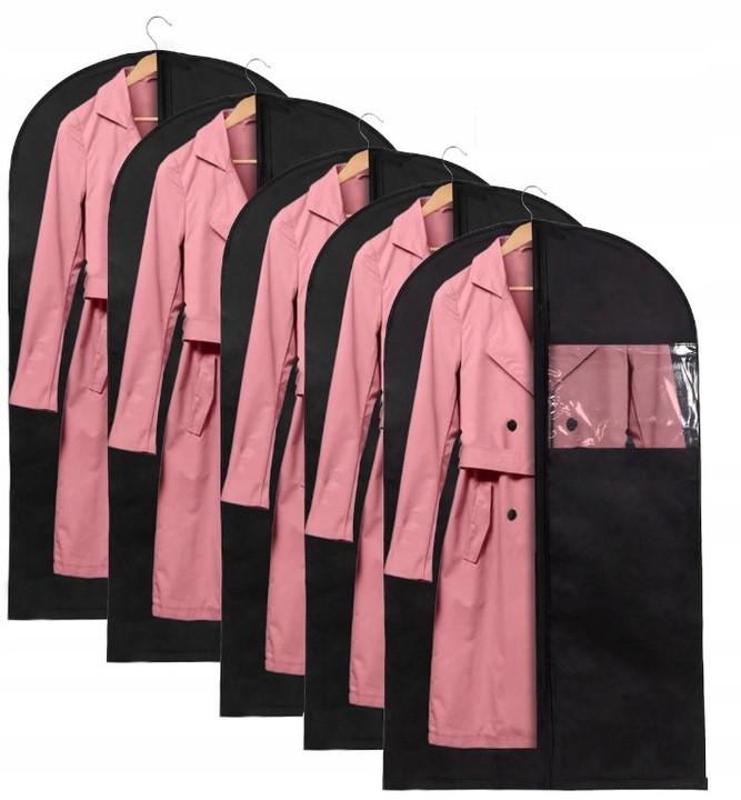 5 X DUŻY POKROWIEC NA UBRANIA SUKNIĘ SUKIENKĘ PŁASZCZ KURTKĘ 60X150