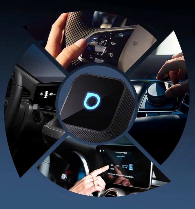 Adapter samochodowy Ottocast Mini Slim Cube do CarPlay Android Auto