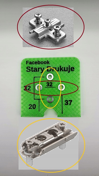 Przymiar do zawiasów i prowadników FI 3 / Precyzyjne Wiercenie Otworów