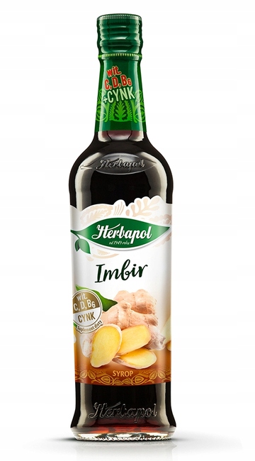 Herbapol zestaw syrop imbir & malina + herbata