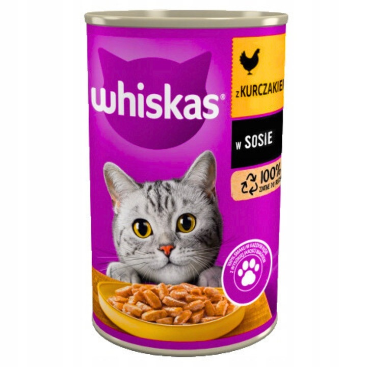 Whiskas Mix Smaków Mokra Karma Dla Kota Adult 24x400g Puszki 9,6kg