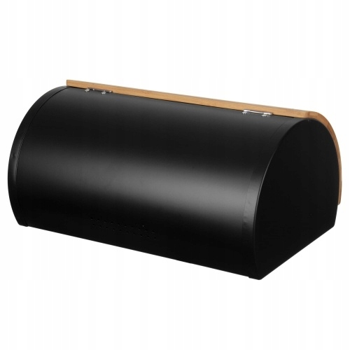 CHLEBAK NA PIECZYWO BUŁKI CHLEB POJEMNIK CZARNY BAMBUS DUŻY + NÓŻ